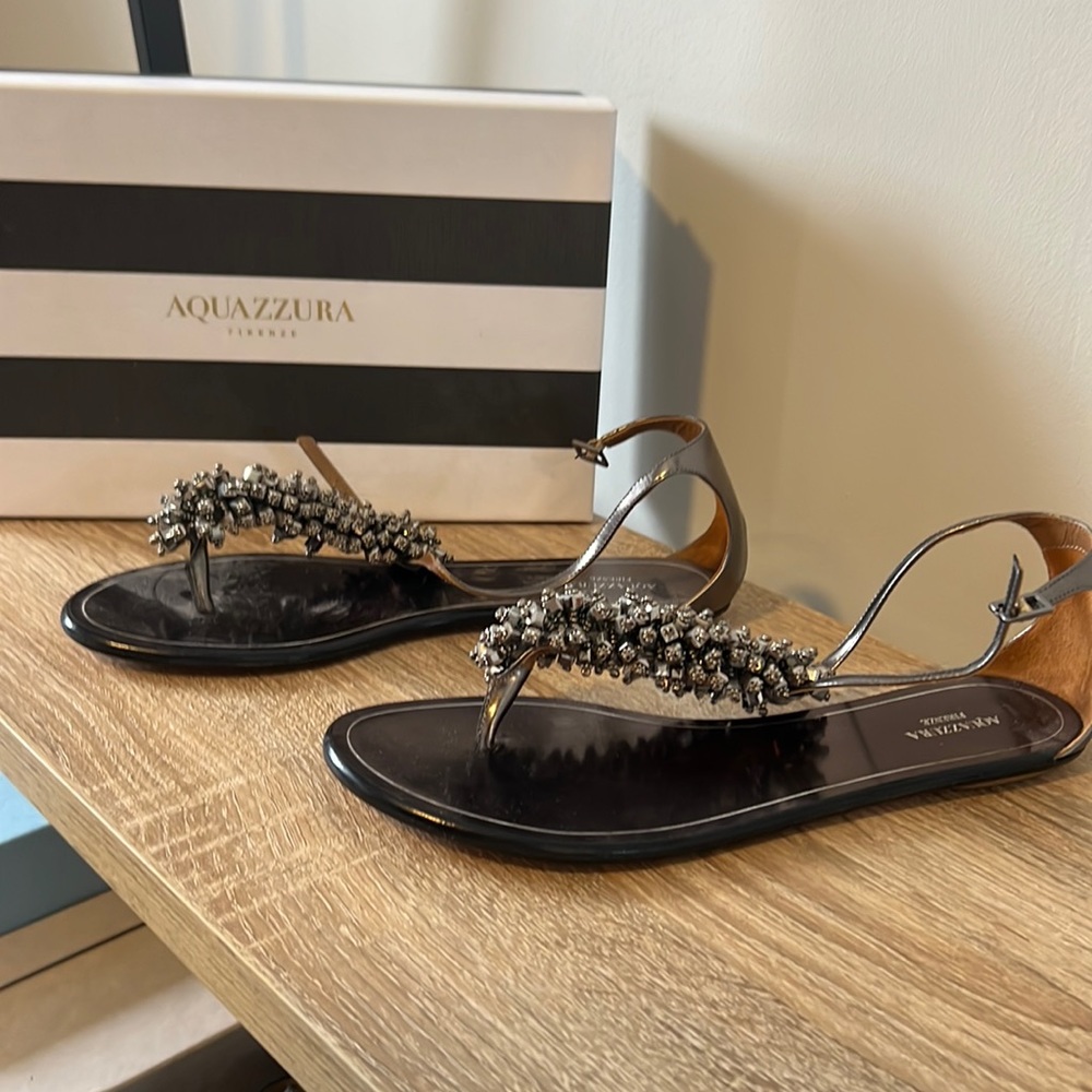 COPY - Aquazurra - Monaco sandal flat 39.5